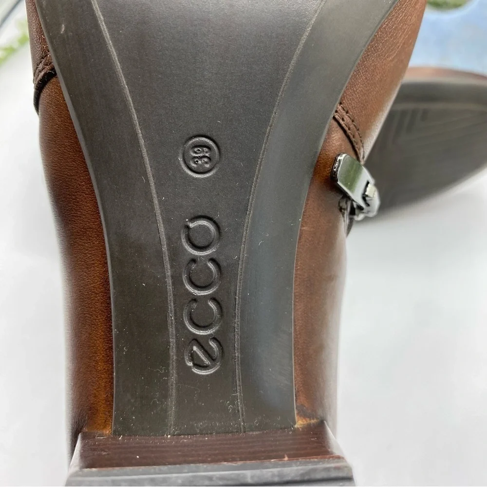 Ecco Sz‎ 39 (8-8.5) Brown Leather Booties